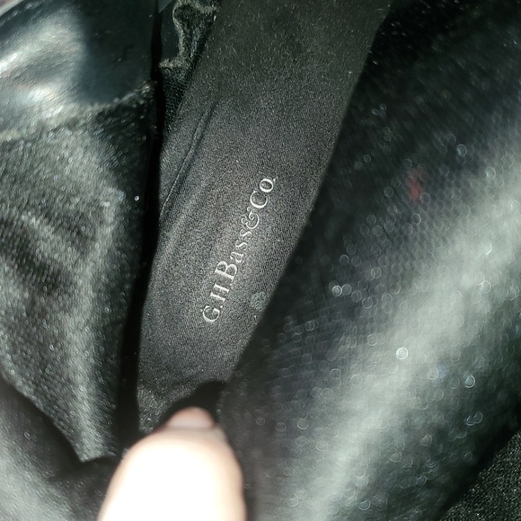 G.H. Bass Josie Black Knee-High Full Zip Sz. 8.5 Boots w Buckle W Calf Expander - Picture 12 of 12